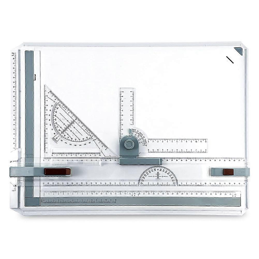 A3 Portable Drawing Board,Multi-Function Metric Drafting Table Drafting Board with Clear Rule Parallel Motion and Angle