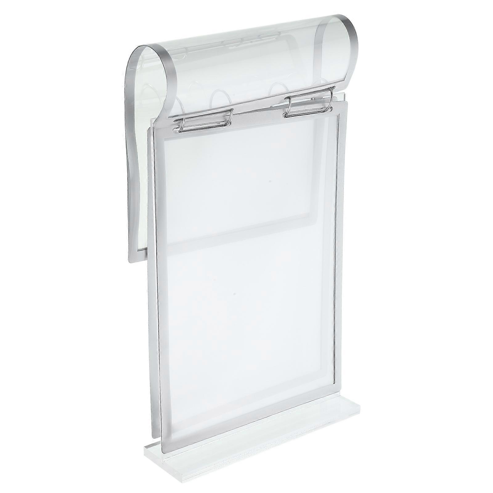 Acrylic Stand Table Menu Display Stand for Storage Use 2Pcs Transparent
