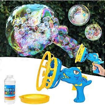 Bellenblaaspistool, bellenblaasmachine met dinosaurusmotief, speelgoed voor kinderen en peuters. Bellen blazen in het bellenblaaspistool, leuk als feestartikel voor verjaardagen en kerstfeesten.