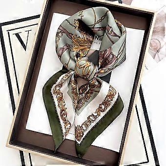 Lenço quadrado de luxo feminino, 70*70cm, para praia, moda feminina, bandana para cabelo, lenço de pescoço, hijab, xale.