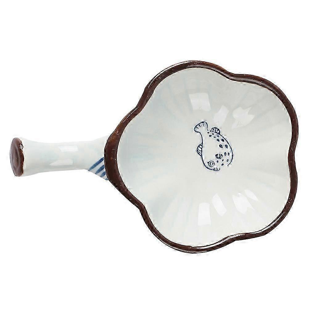 Ceramic Ink Dish Multi-Functional Ink Plate for Storage Use 1Pcs