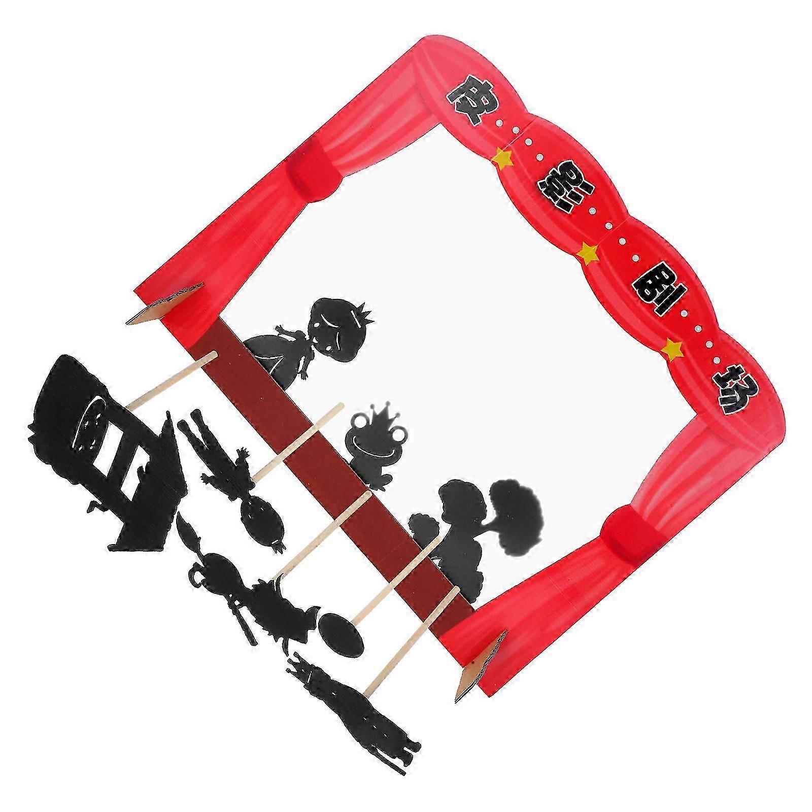 Shadow Puppet Model Toys DIY Set for Educational Play 1Set Red