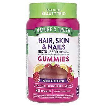 Nature's Truth, Hair, Skin & Nails, Natural Fruit, 80 Gummies, 2-Pack