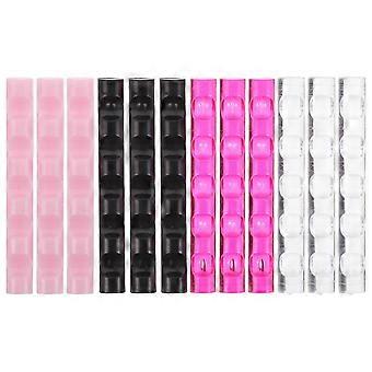 12pcs Nail Brush Display Holder: Portable Nail Art Pen Holder With 5 Slots - Cosmetics Brush Organizer For Manicure Tools Calligraphy Pens