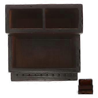 Manicure Tool Storage Box Solid Wood Organizer for 4Pcs Nail Drill Bits