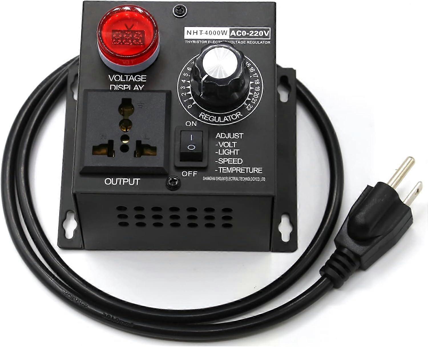 AC Motor Variable Speed Controller & Fan Speed Regulator - 15A 110V