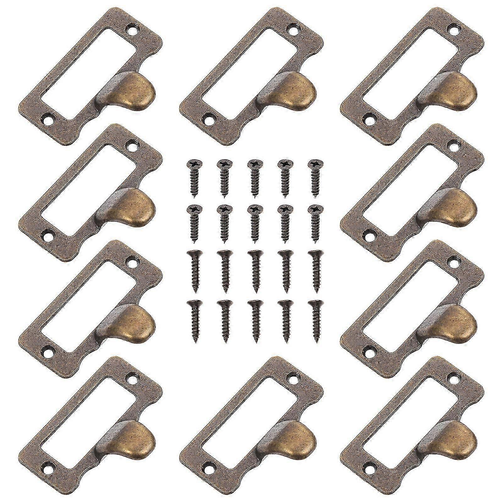 Antique Cabinet Handle Durable Label Pull Handle For Home Decoration Rectangular Easy Installation 40 Pcs