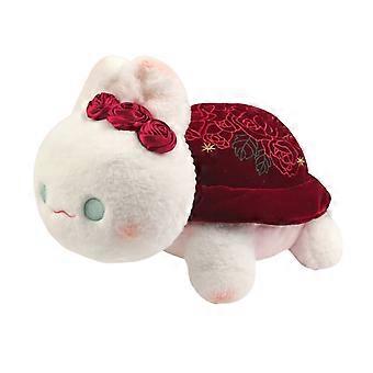 Kaninchen Schildkröte Plüschtier mit Muschel Rose Goldene Münzen Rosa Blume Weiches flauschiges Kuscheltier Plüschtier Plüschtier Puppe Heimdekoration Freundin Valentinstag Gif