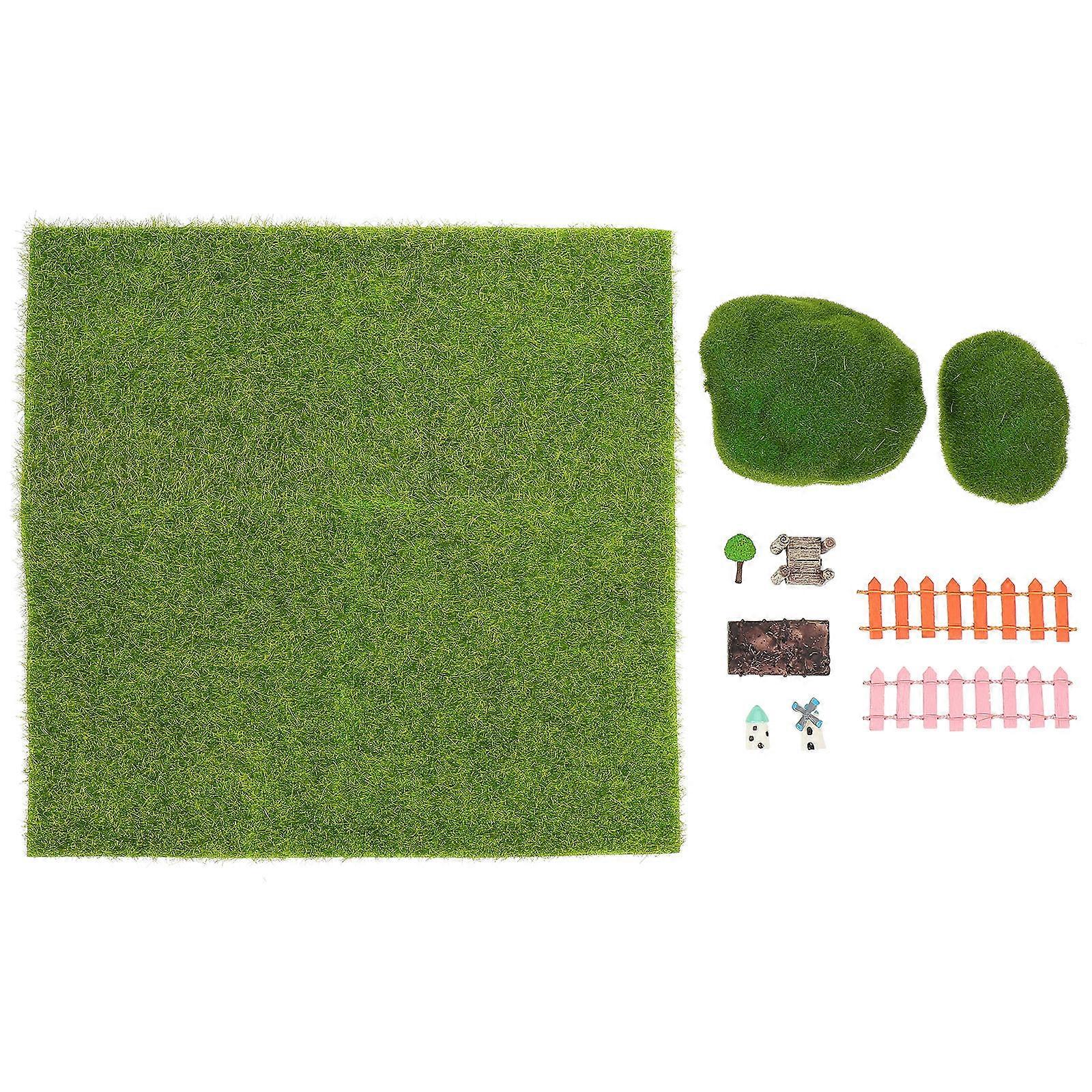 Simulation Mini Tree Mini Castle for Decor 6Sets Artificial