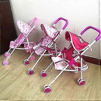 Boneca dobrável carrinho carrinho carrinho de bebê seguro carrinhos de bebê carrinhos fingiu jogar acessórios de boneca para crianças