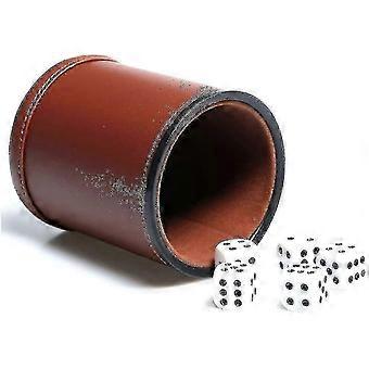 Bruin Lederen Dice Cup Flanel Quiet Dice Cup