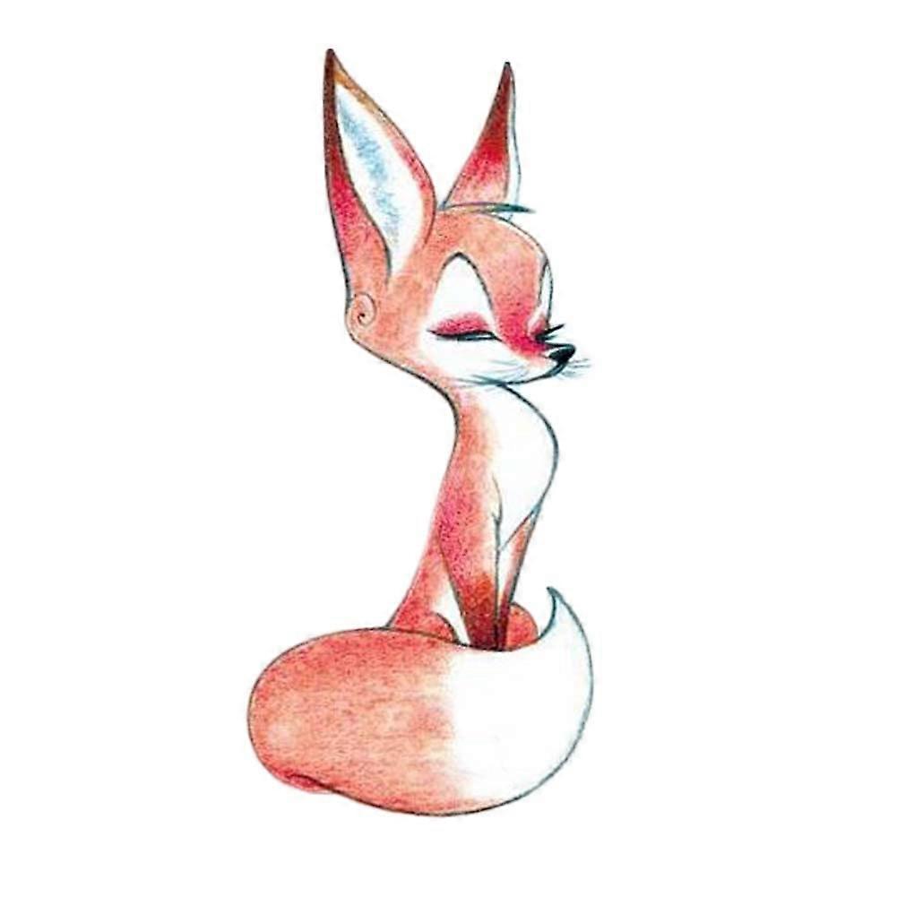 Realistic Temporary Tattoos - Waterproof Cute Fox Design, Easy Application, 10 Sheets