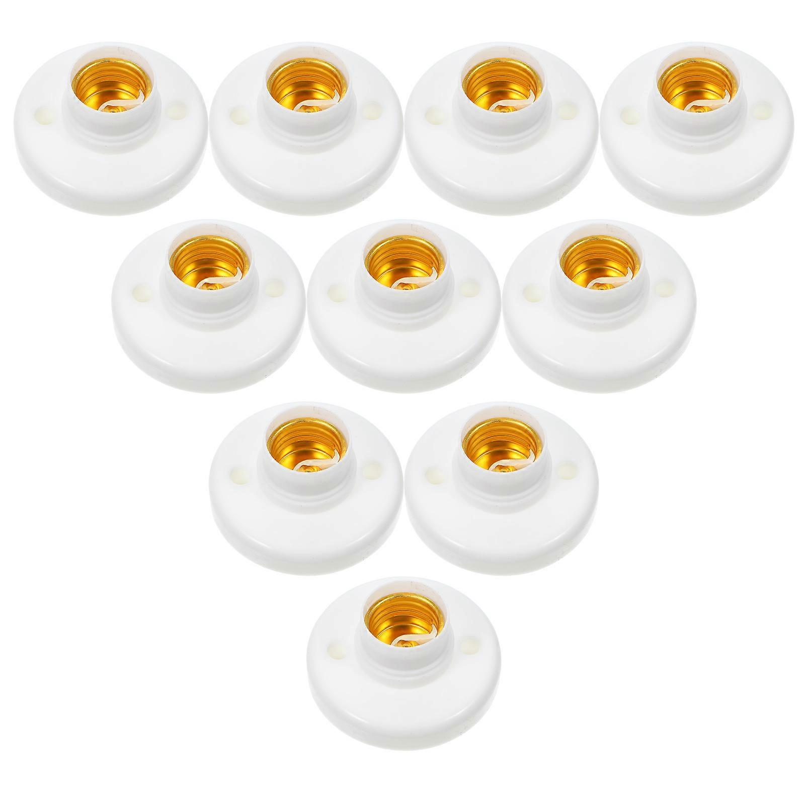 10pcs Light Bulb Socket  Ceiling  Lamp Base Light Screw Base Desktop Light Base Replacement