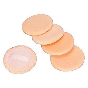 5Pcs Powder Puff Soft Texture Washable Good Powder Grasping Three Colors Available Face Makeup Powder PuffOrange-cr