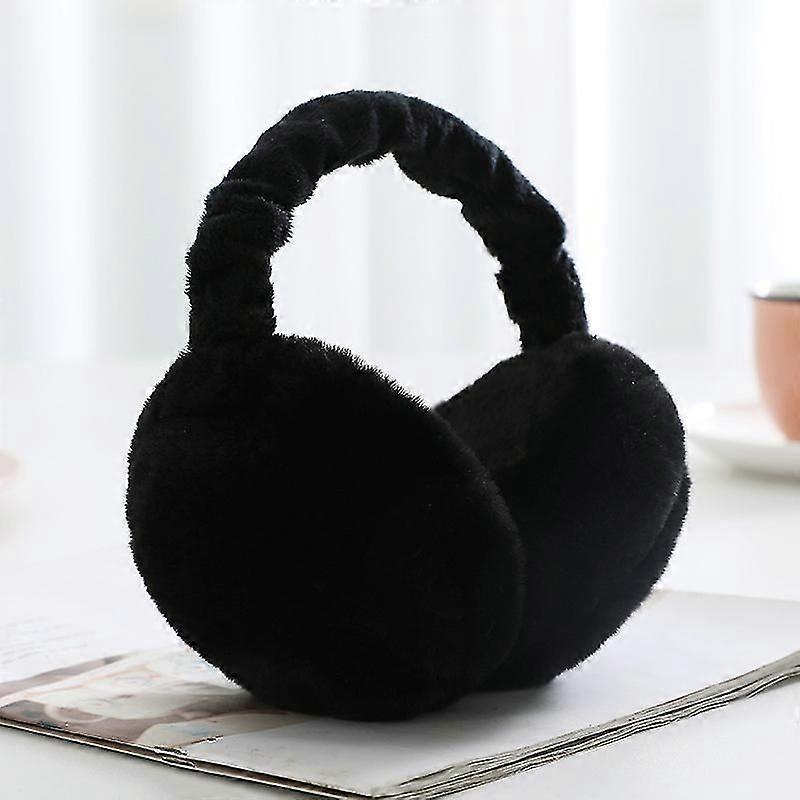 Casual Adjustable Winter Earmuffs Soft Foldable Ear Cover Unisex Solid Color