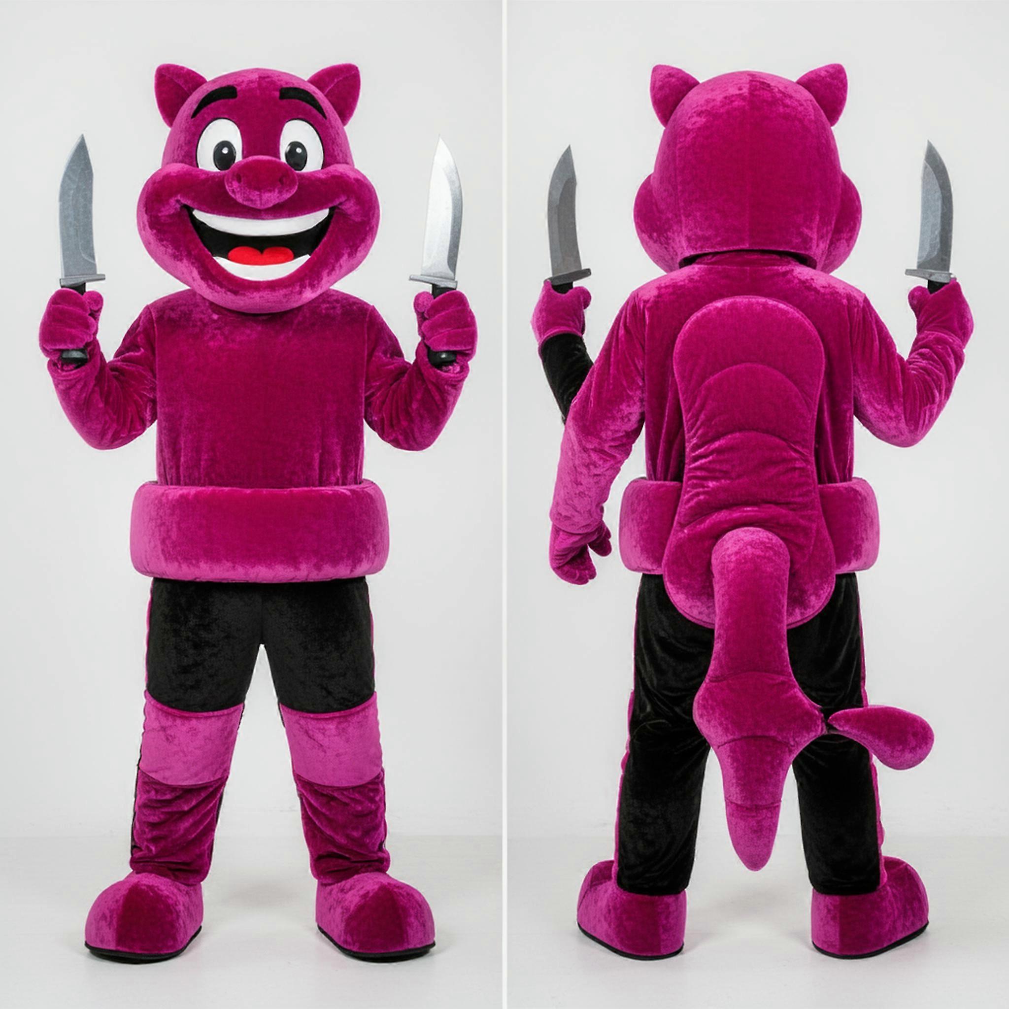 MASTICOT Magenta Black Daring Knife Thrower Mascot