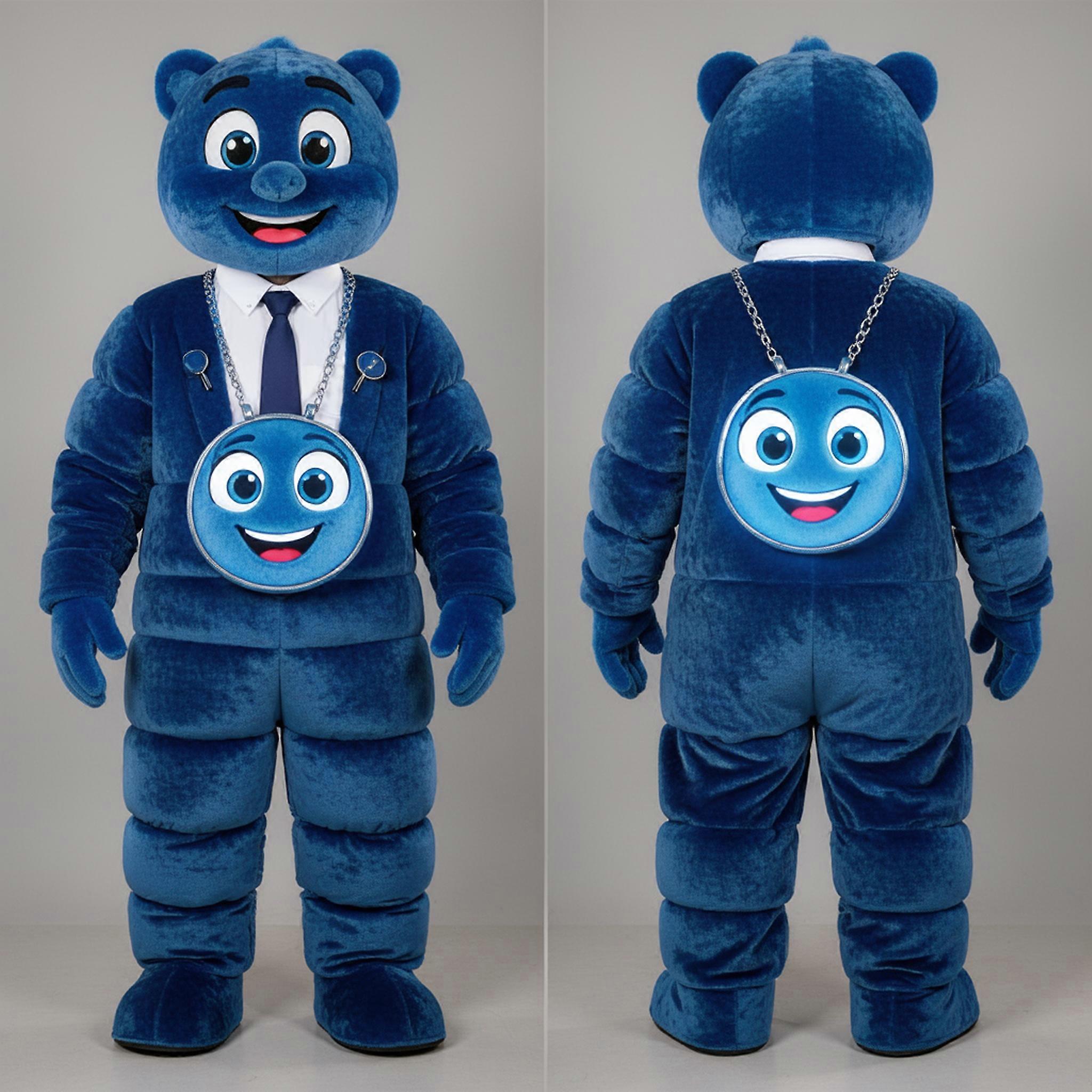 MASTICOT Azure Blue Oversized Pendant Mascot