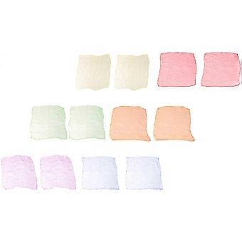 12 pezzi di sciarpe quadrate in seta per giocoleria, danza, trucchi di magia, accessori per spettacoli, sciarpe per movimento, sciarpa con fascia ritmica, 24 x 24 pollici, 6 colori
