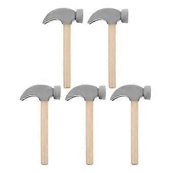 Juego de 5 piezas de martillos de madera para el aprendizaje infantil y el juego de simulación.