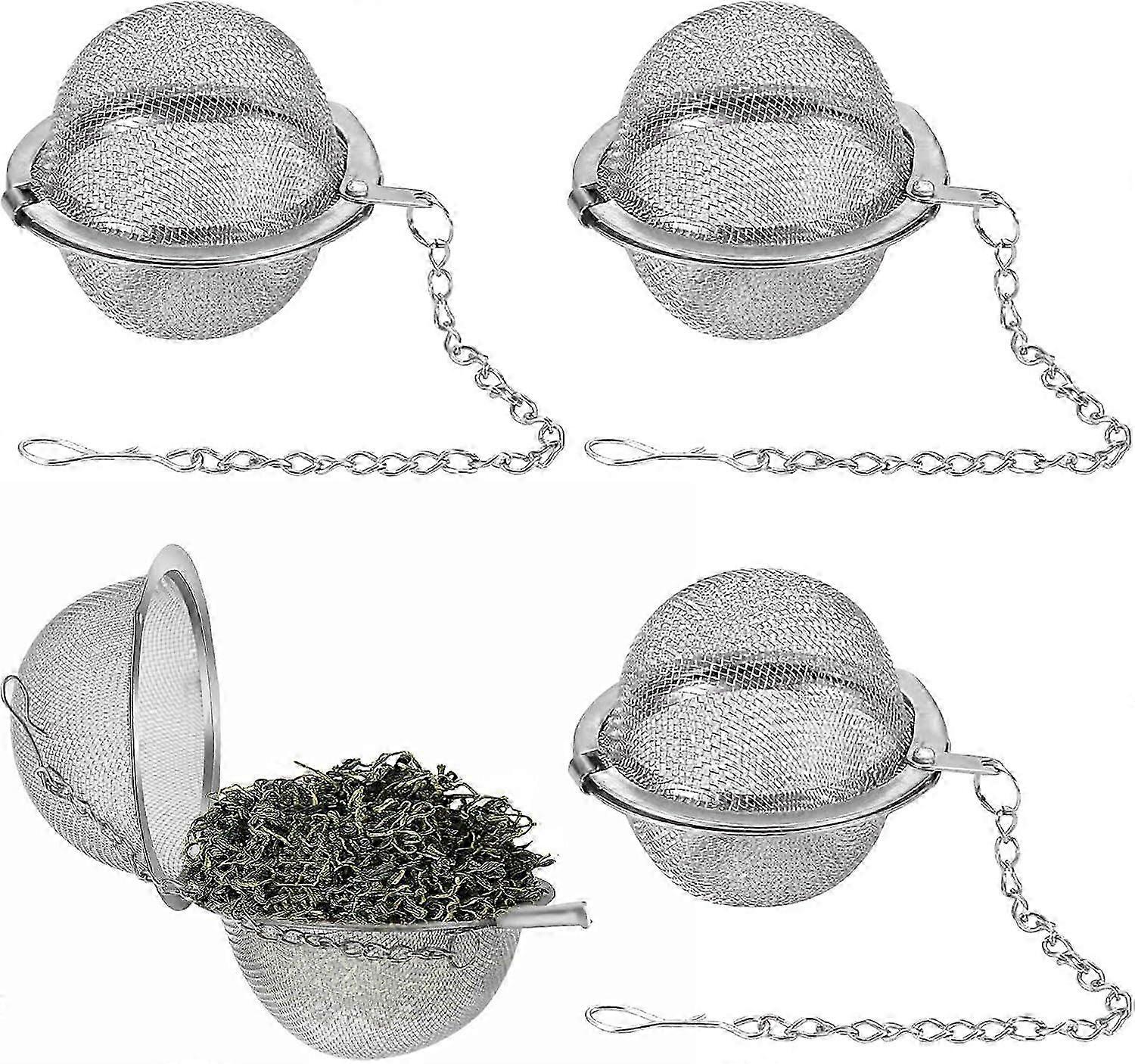 3-Piece Fine-Mesh Tea Infuser with Hook Chain