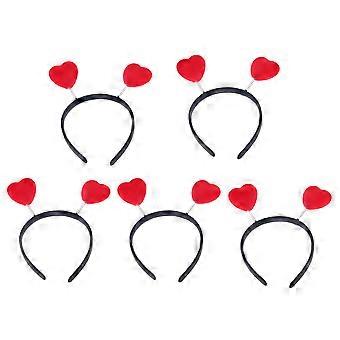 Haaraccessoires Herz-Stirnband zur Dekoration im 5-teiligen Set