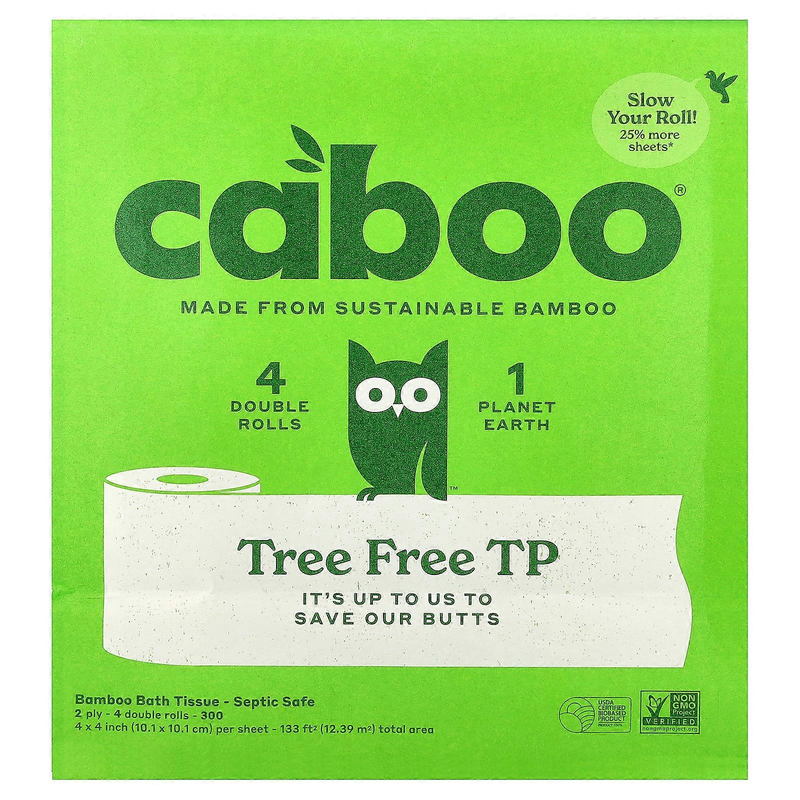 4 x Caboo, Tree Free TP, 4 Double Rolls