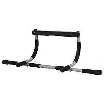 Multi-functional pull-up bar, door frame pull-up bar made of steel with foam grips, black/grey, 92x40x17cm, for home fitness