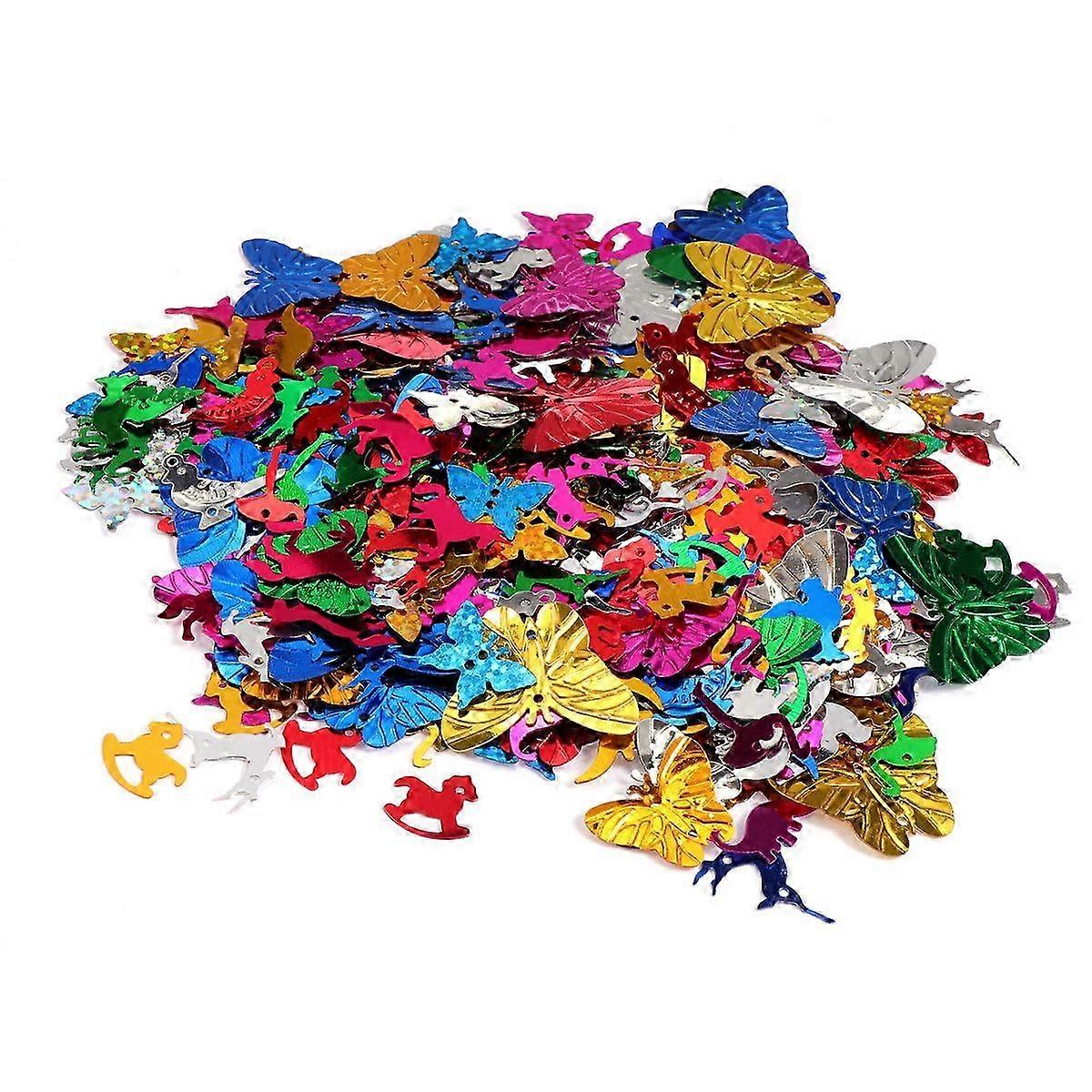 Sequins compatible with Crafts Multi-Shaped Glitter Confetti 30 Grams Pack