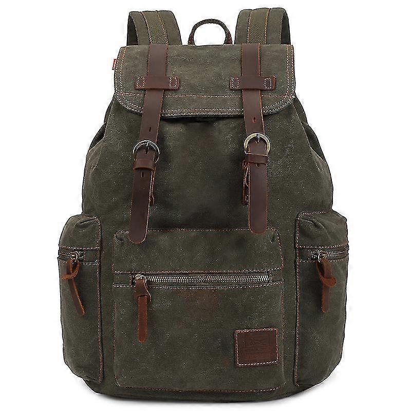 Adjustable Canvas Leather Backpack
