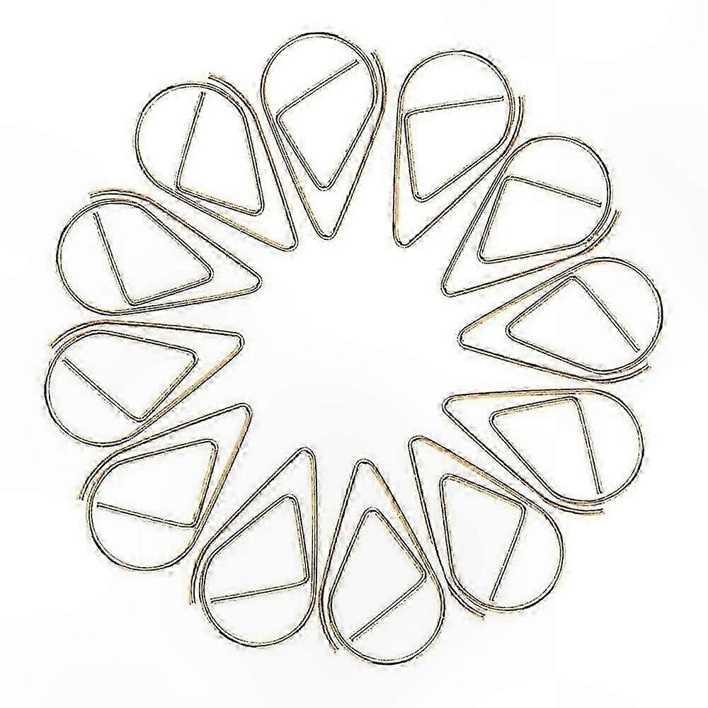 100 Pack Teardrop-Shaped Paper Clips for Bookmarking