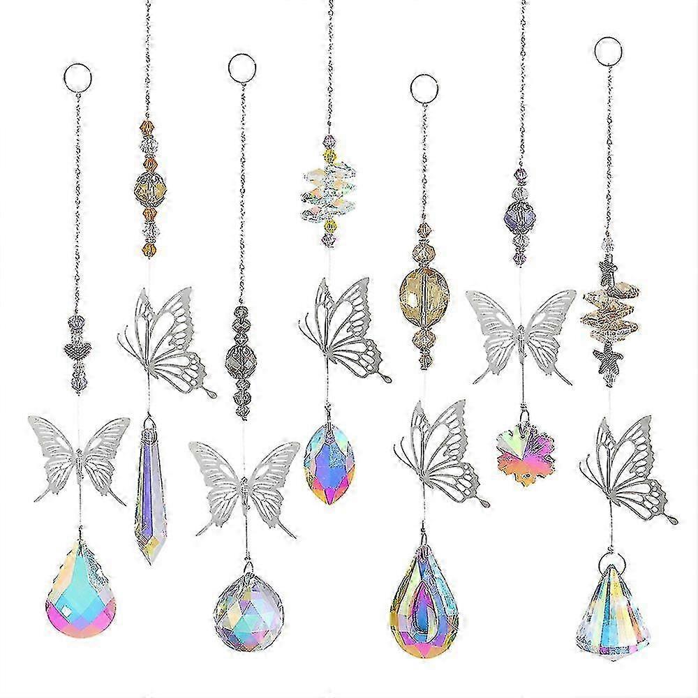 7-Piece Crystal Butterfly Sun Catcher Kit