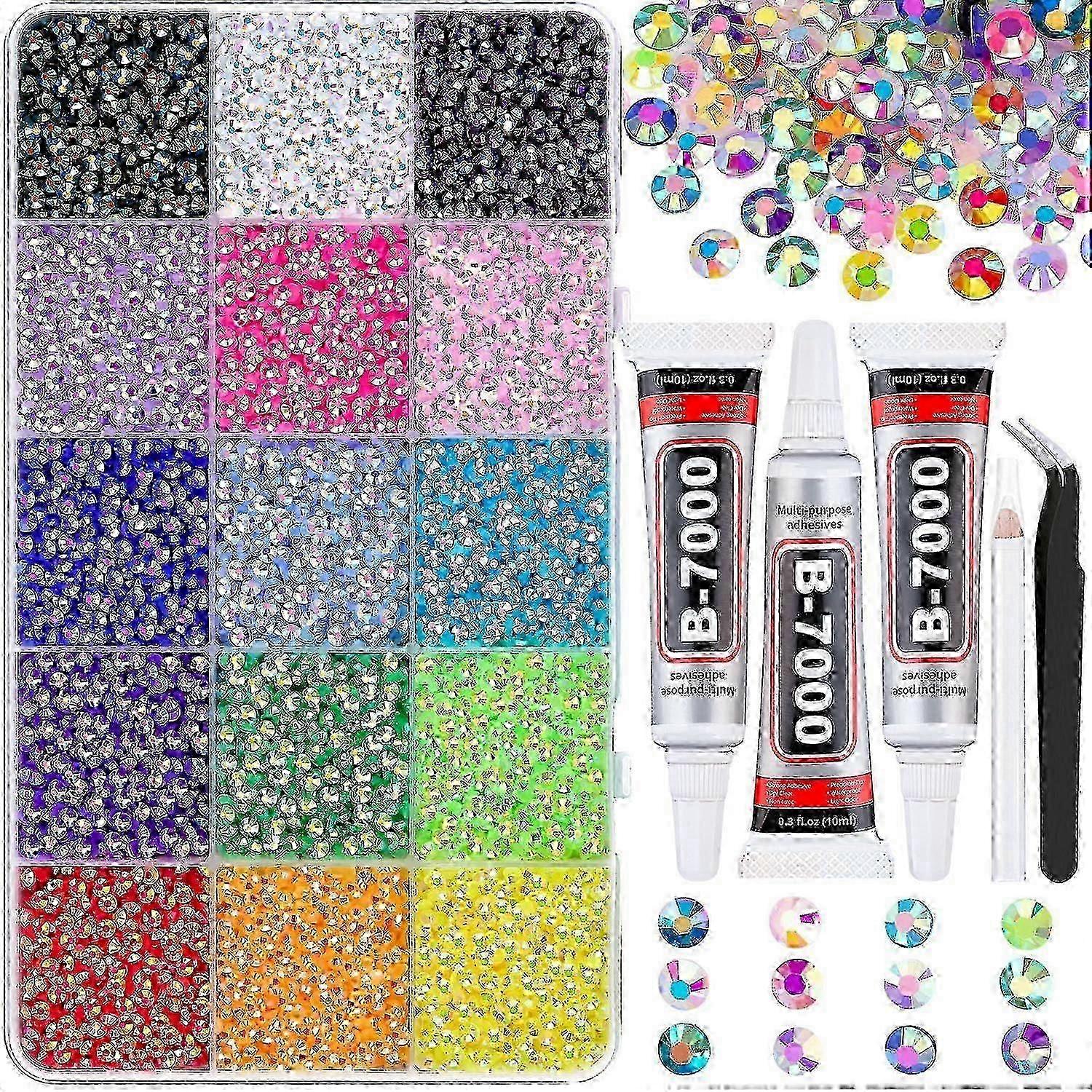 15-Grid 3mm AB Resin Rhinestone Set