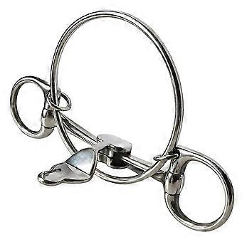 Horse Bit with a Stainless Steel Metal Assembly and Visible Center Plate, Designed to Integrate with a Bridle for Routine Training Multicolor