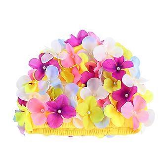 Women Swim Cap Flower Shape Swimming Hat for Use 1Pcs