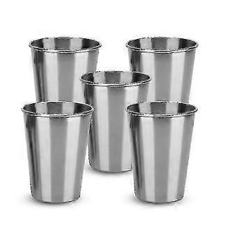 2026 Suitable 5x Stackable Stainless Steel Mug In 55 Ml - Camping Outdoor Metal Mug -