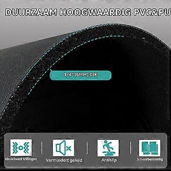 Shock-absorbing floor mat for treadmills and fitness equipment, 6 mm thick.
