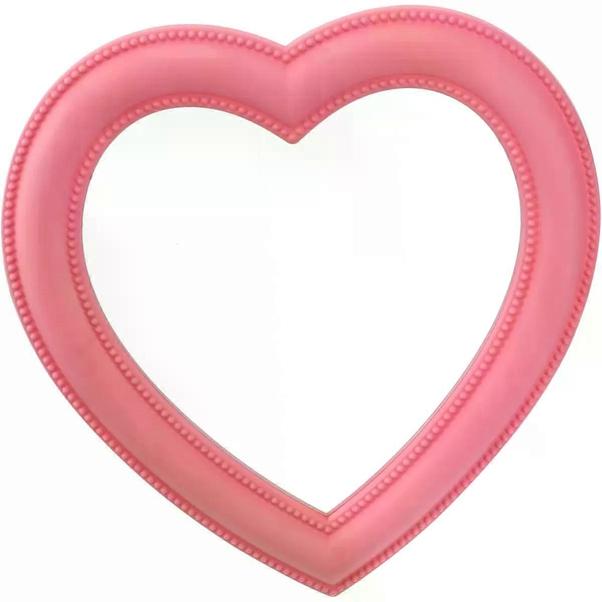 Heart Shape Makeup Mirror Dual Use Wall Desktop Vanity