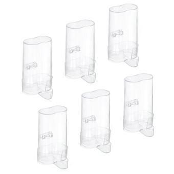 Automatic Bird Water Feeder 6 Pack Hanging Pigeon Cage Dispenser Clear EasyRefill Design
