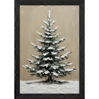 Snowy Christmas Tree Painting jigsaw puzzle game for adults and kids AO-577