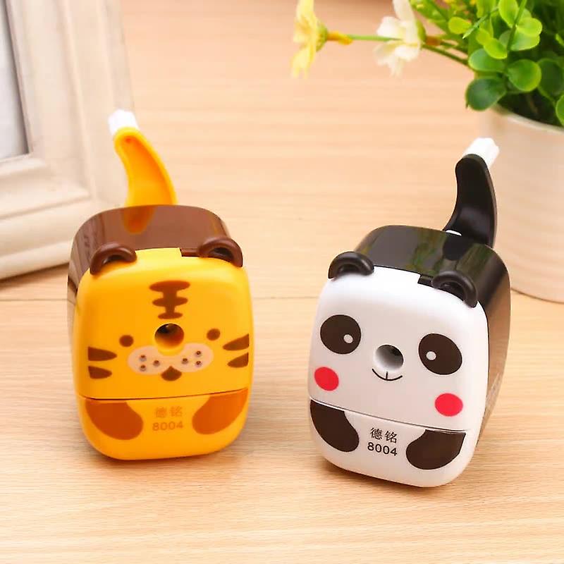 Cute Cartoon Animals Pencil Sharpener Panda Hand Crank Manual Pen Cutter Tool