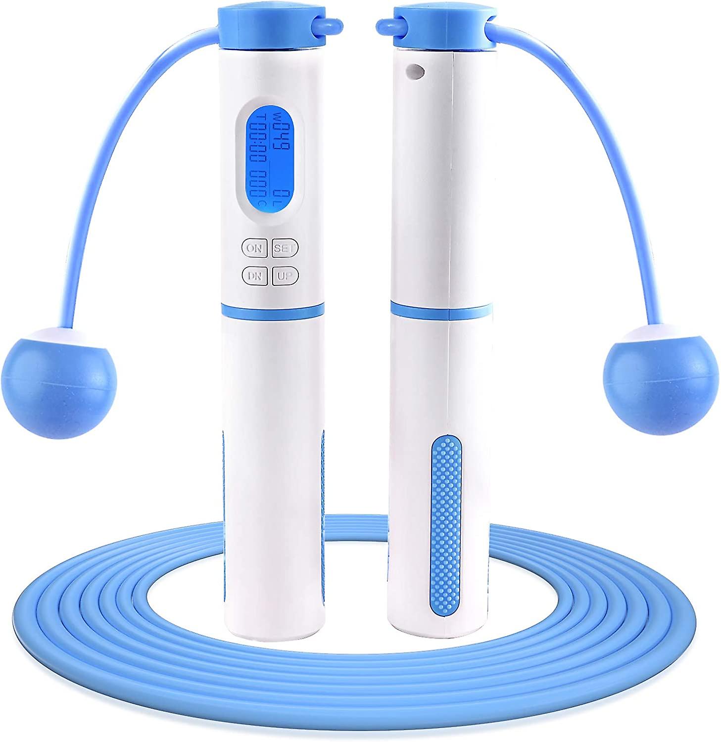 Jump Rope, Skipping Rope with Calorie Counter, Adjustable Digital Jump Rope with Calorie Counter for Fitness, Crossfit, Exercise, Workout, Boxing, Gym