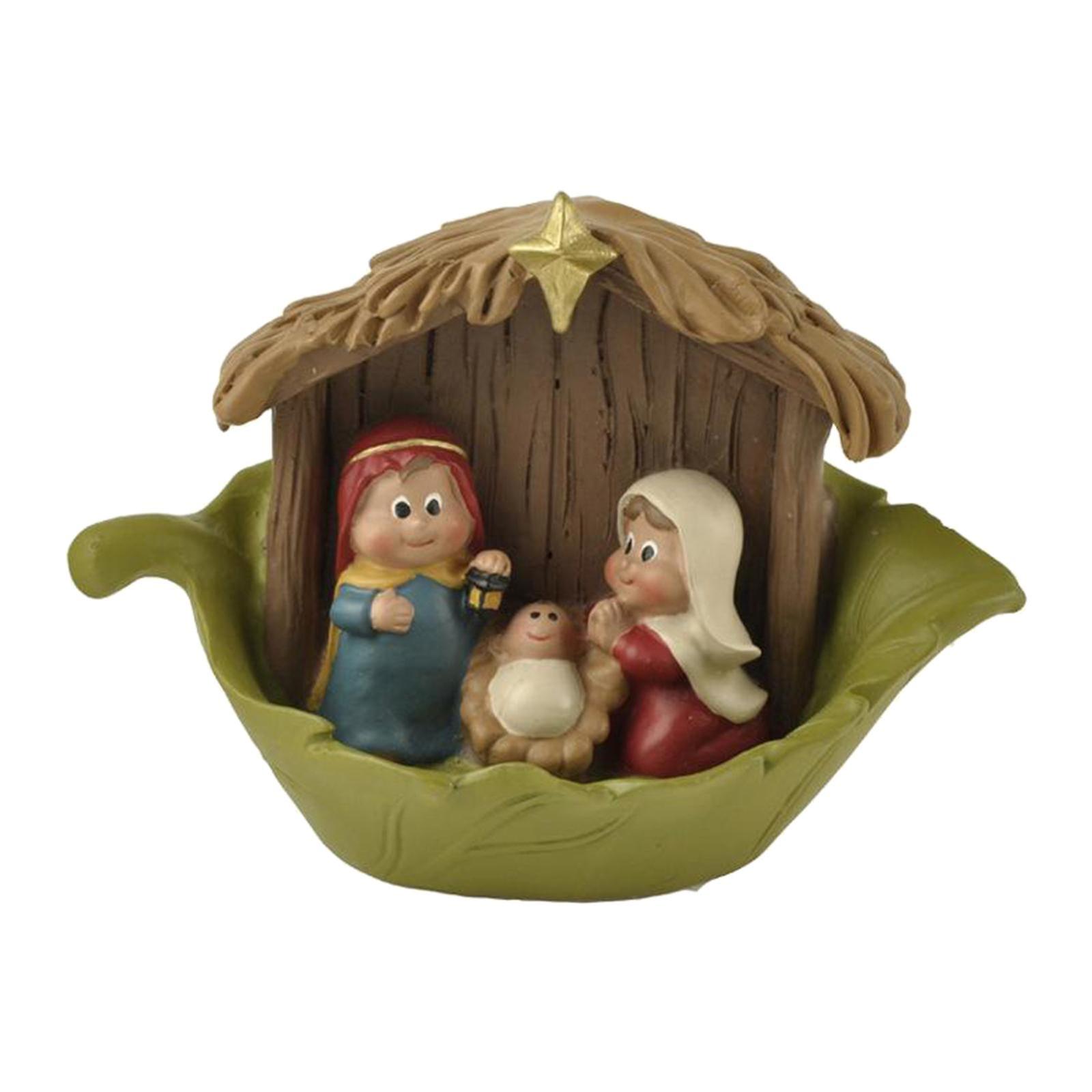 Resin Statue Holy Family Baby Jesus Christ Figurine Religious