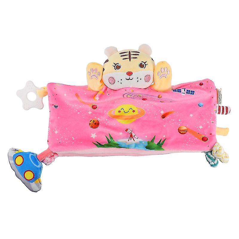 33X20cm Rattles Baby Soothing Tiger Doll Cartoon Tiger Design Soothing Hand Puppet Appeas