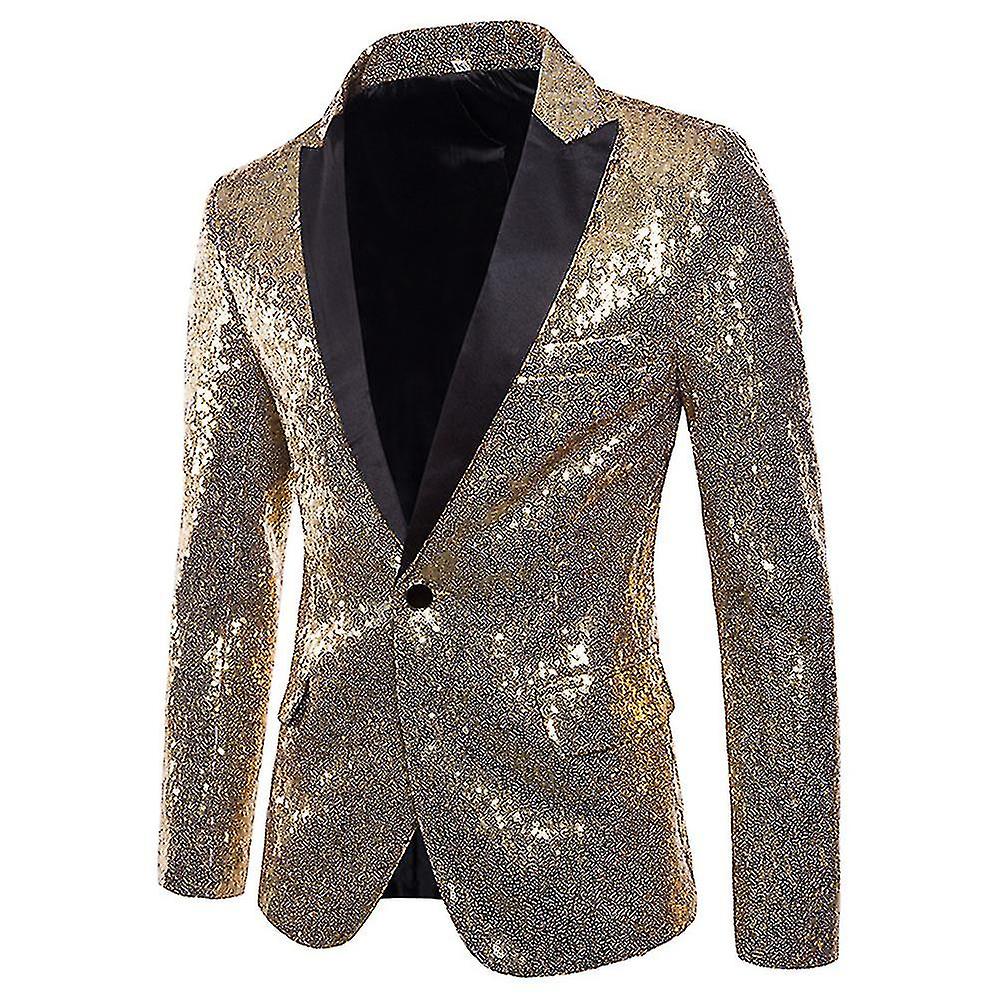 Men's Sequined Casual Blazer  Party  Shiny Jacket