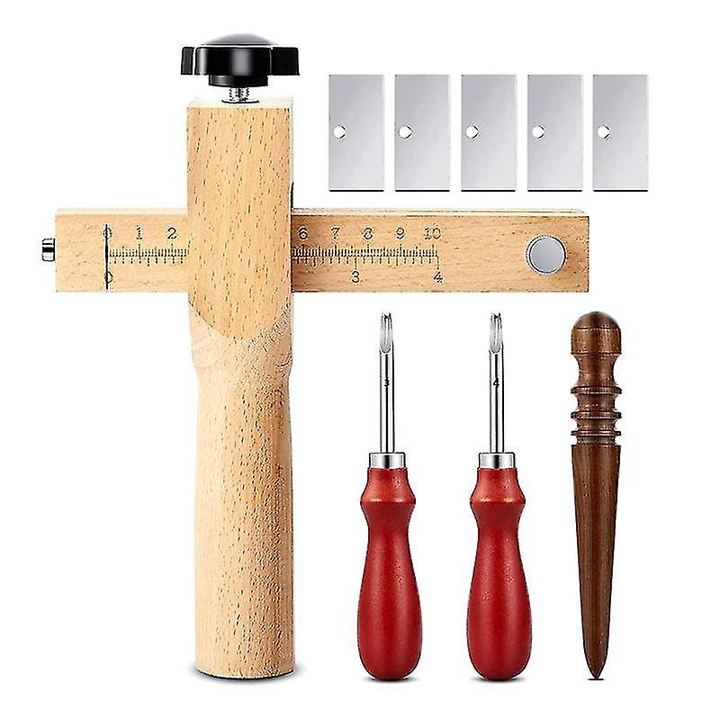 4pieces Leather Strap Cutter Adjustable Leather Strip Cutter Strap Cutter Sets With Tools For Diy C
