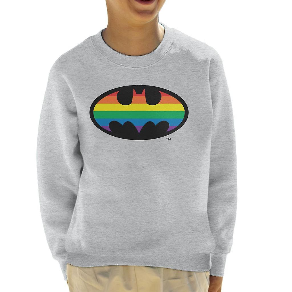 Batman Bat Symbol Rainbow Kid's Sweatshirt