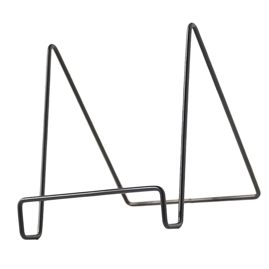 Iron Craft geometrisk staffeli plade display stativ billedholder B- sort L