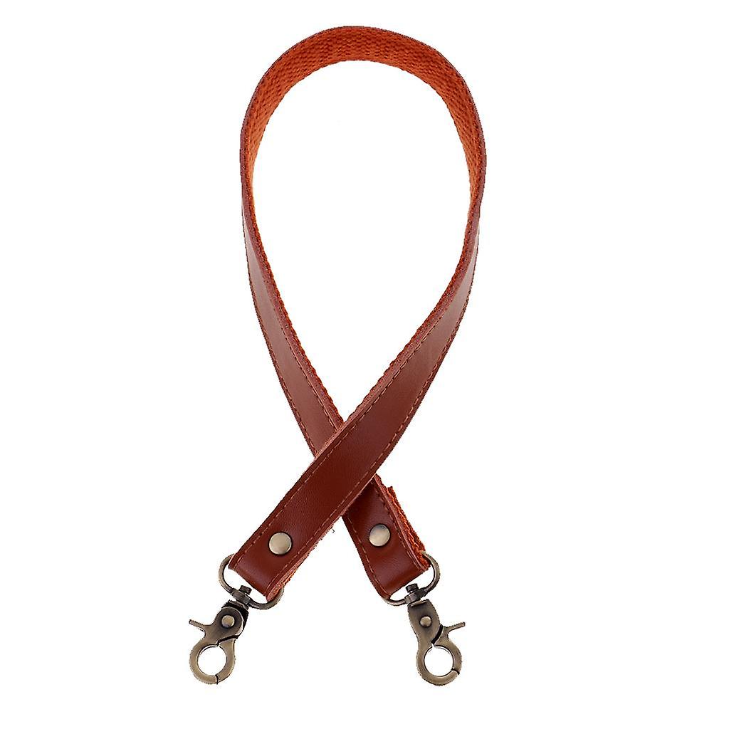 Genuine Leather Canvas Bag Handle Strap Replacement 60cm Light coffee