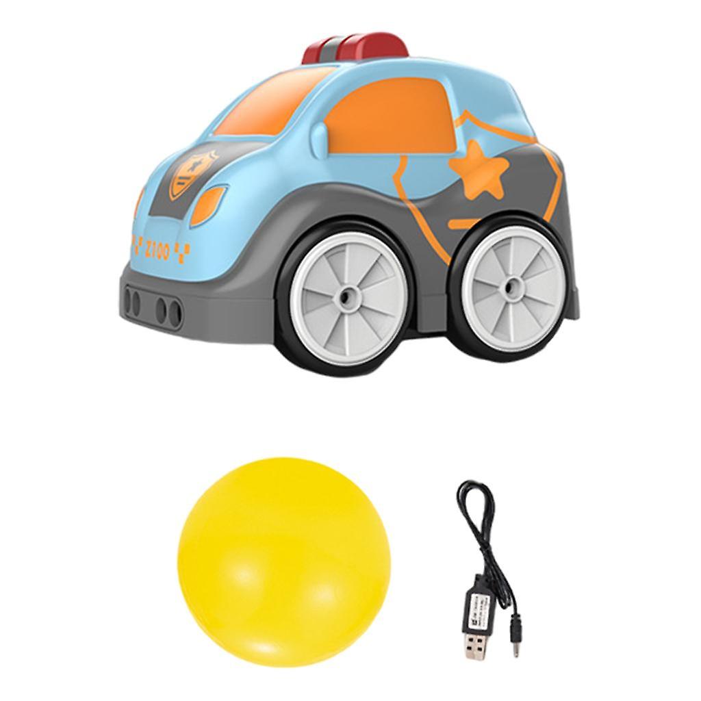 Cartoon RC Car Multiple Modes for Stimulatating Auditory Visual Development No RC Version Grey Blue