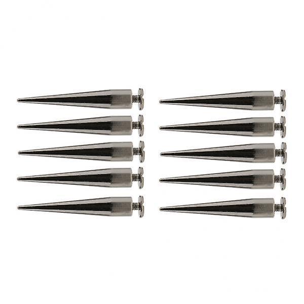 4x10pcs Rivet Cone Studs Rock Spikes Spots Leather Craft DIY Grey Black